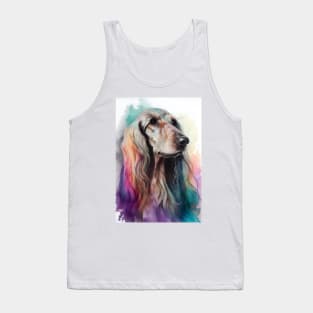 An Afghan Hound Colorful Watercolor Tank Top